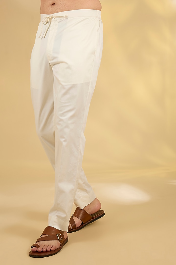 Navy & Grey Chanderi Kurta Set by Countrymade at Pernia's Pop Up Shop