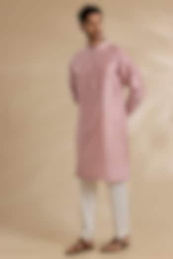 Old Rose Chanderi Kurta Set by Countrymade