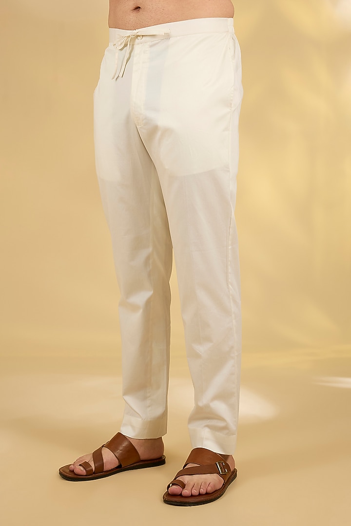 Steel Blue Cotton Chanderi Kurta Set by Countrymade at Pernia's Pop Up Shop