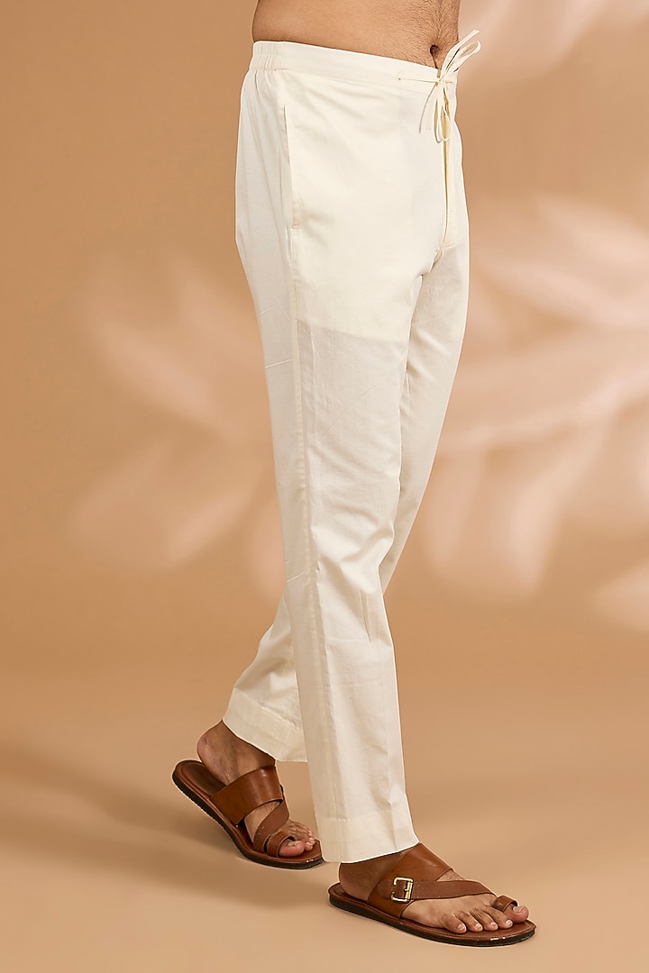 Navy Blue Chanderi Kurta Set by Countrymade at Pernia's Pop Up Shop
