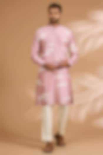 Old Rose Chanderi Kurta Set by Countrymade
