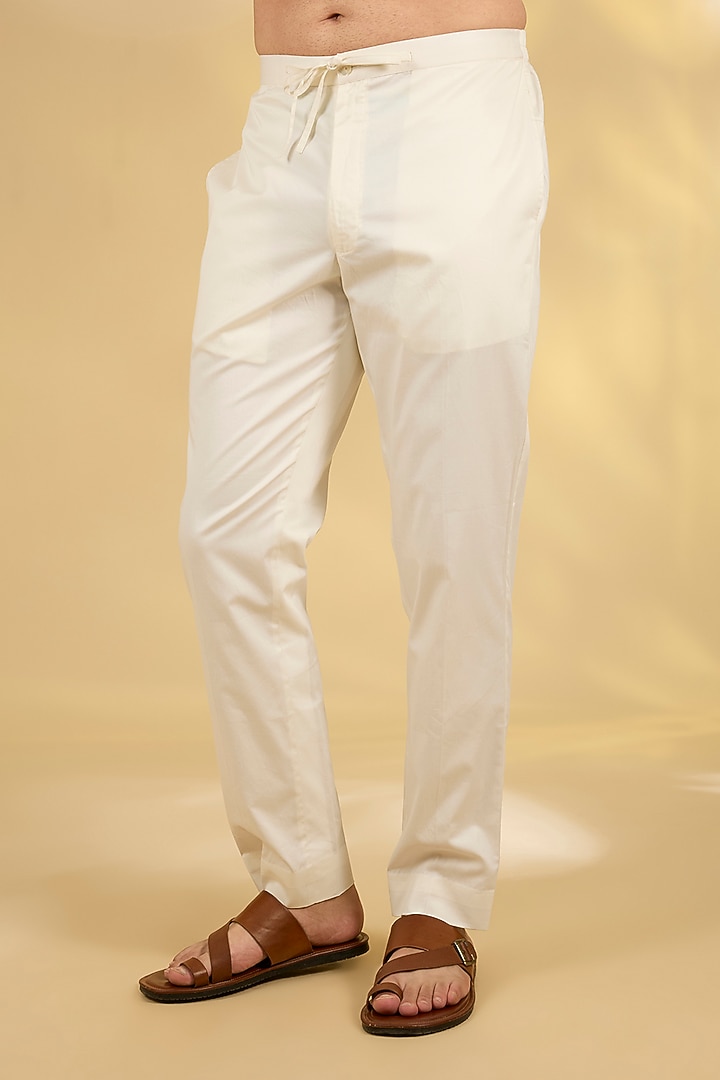 Navy & Grey Cotton Chanderi Kurta Set by Countrymade at Pernia's Pop Up Shop