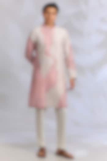 Old Rose Chanderi Kurta Set by Countrymade at Pernia's Pop Up Shop