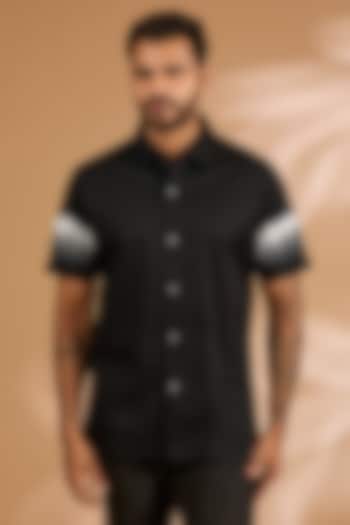 Black Cotton Shirt by Countrymade