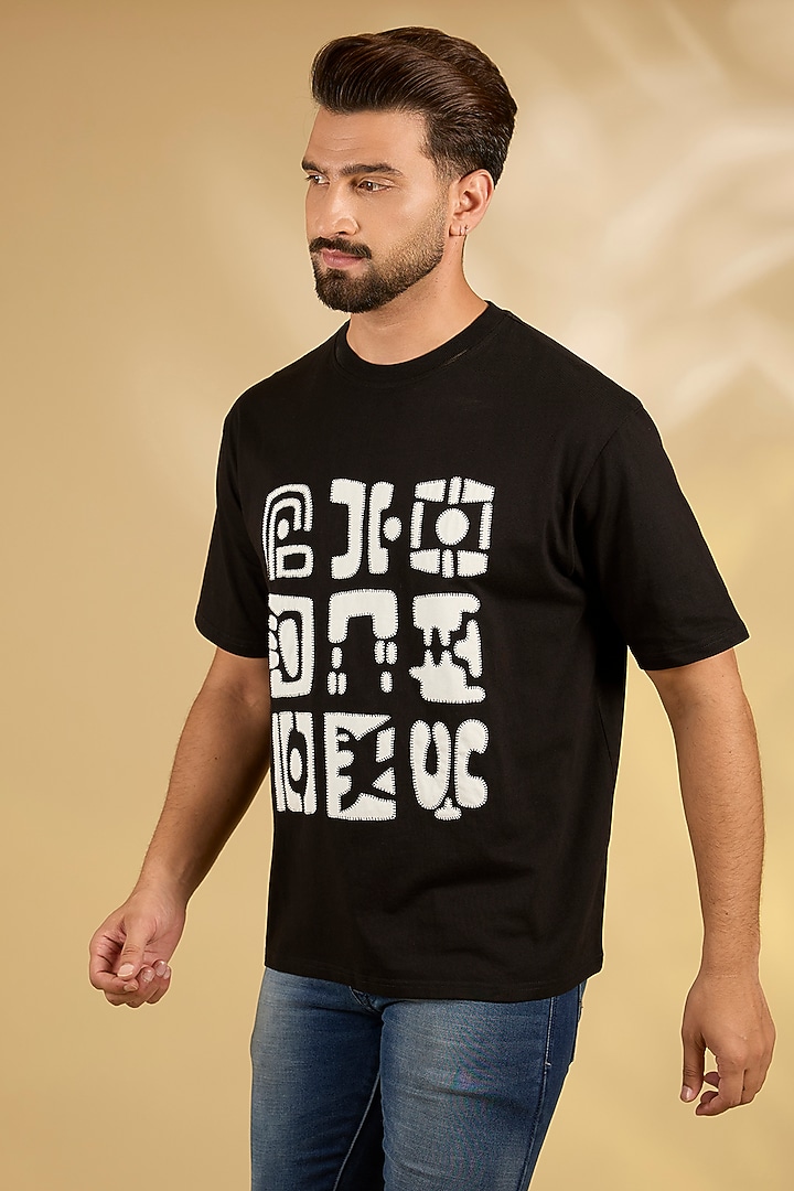 Black Knit T-Shirt by Countrymade at Pernia's Pop Up Shop