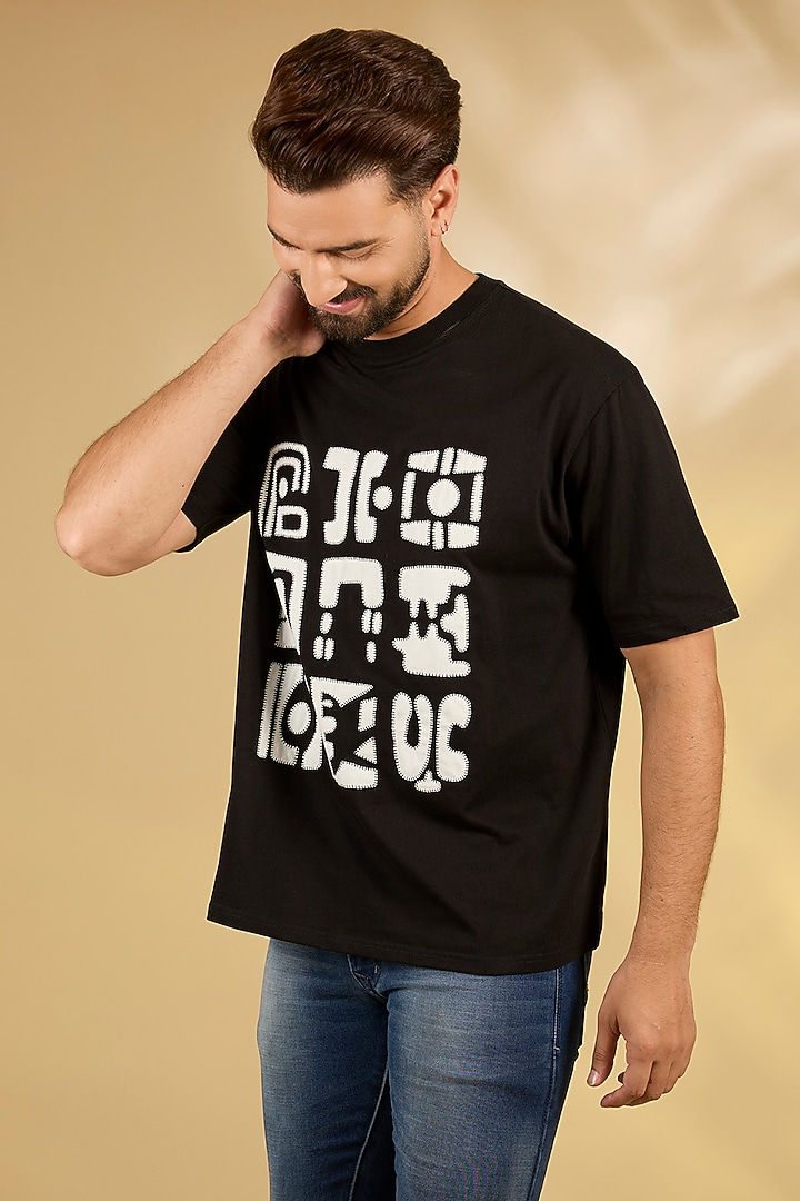 Black Knit T-Shirt by Countrymade at Pernia's Pop Up Shop