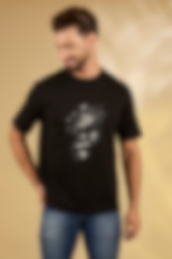 Black Knit T-Shirt by Countrymade at Pernia's Pop Up Shop