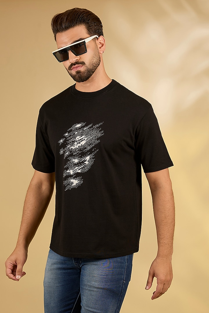 Black Knit T-Shirt by Countrymade at Pernia's Pop Up Shop