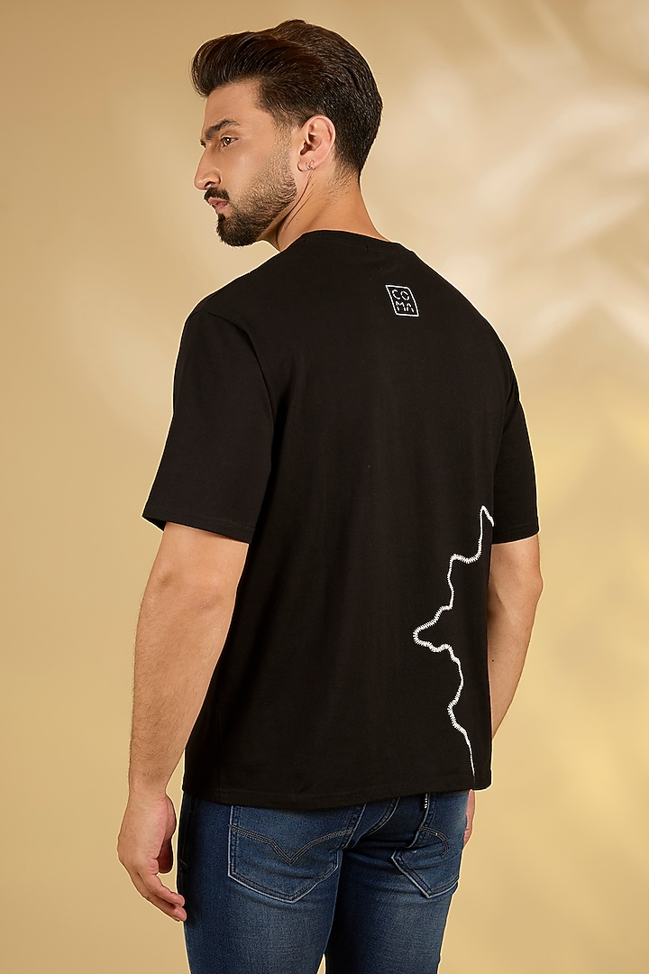 Black Knit T-Shirt by Countrymade at Pernia's Pop Up Shop