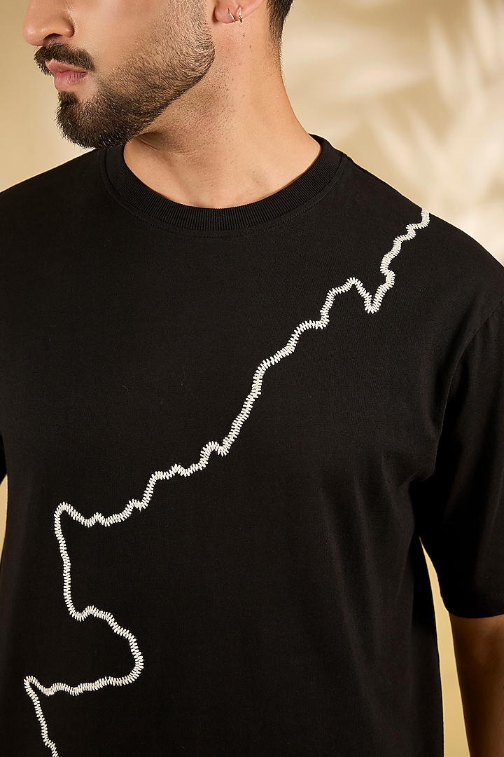 Black Knit T-Shirt by Countrymade at Pernia's Pop Up Shop