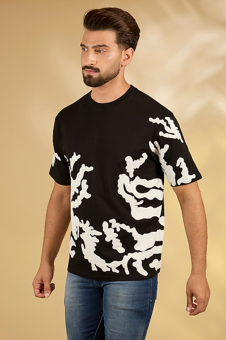 Black Knit T-Shirt by Countrymade at Pernia's Pop Up Shop