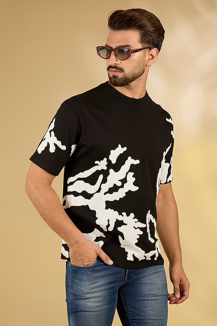 Black Knit T-Shirt by Countrymade at Pernia's Pop Up Shop