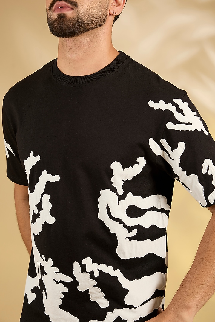 Black Knit T-Shirt by Countrymade at Pernia's Pop Up Shop