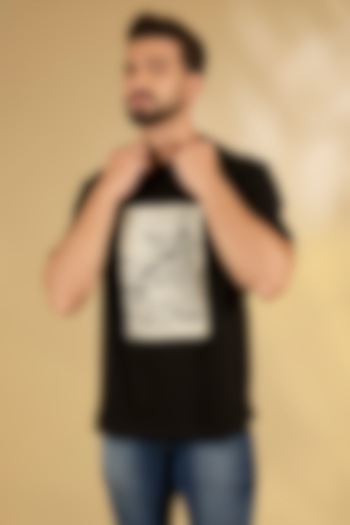 Black Knit T-Shirt by Countrymade at Pernia's Pop Up Shop