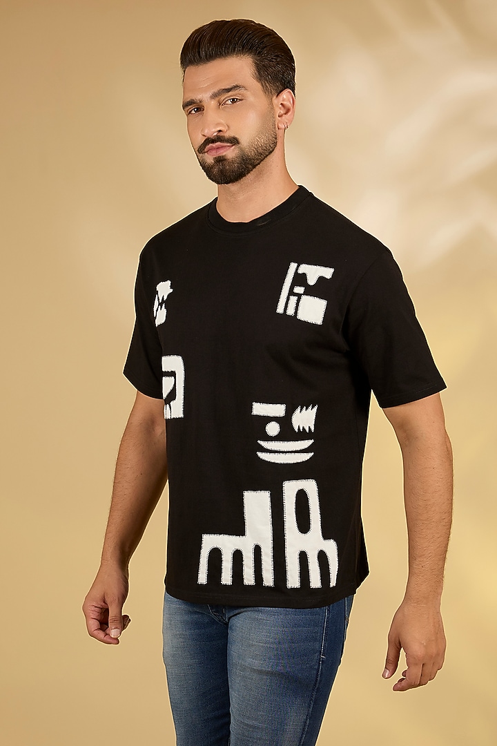 Black Knit T-Shirt by Countrymade at Pernia's Pop Up Shop