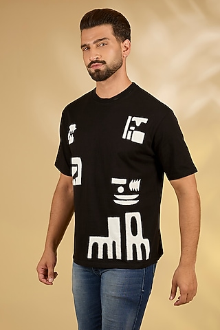 Black Knit T-Shirt by Countrymade