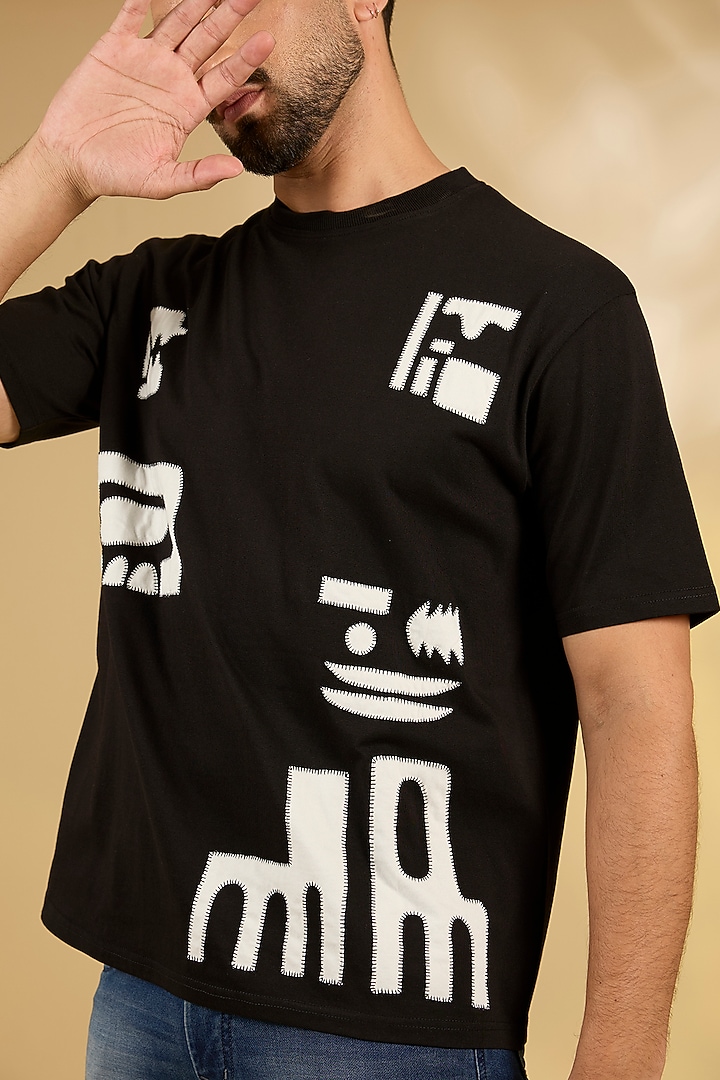 Black Knit T-Shirt by Countrymade at Pernia's Pop Up Shop