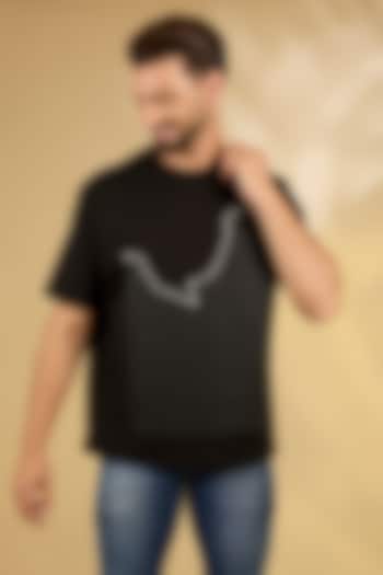 Black Knit T-Shirt by Countrymade at Pernia's Pop Up Shop