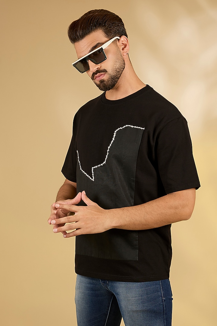 Black Knit T-Shirt by Countrymade at Pernia's Pop Up Shop