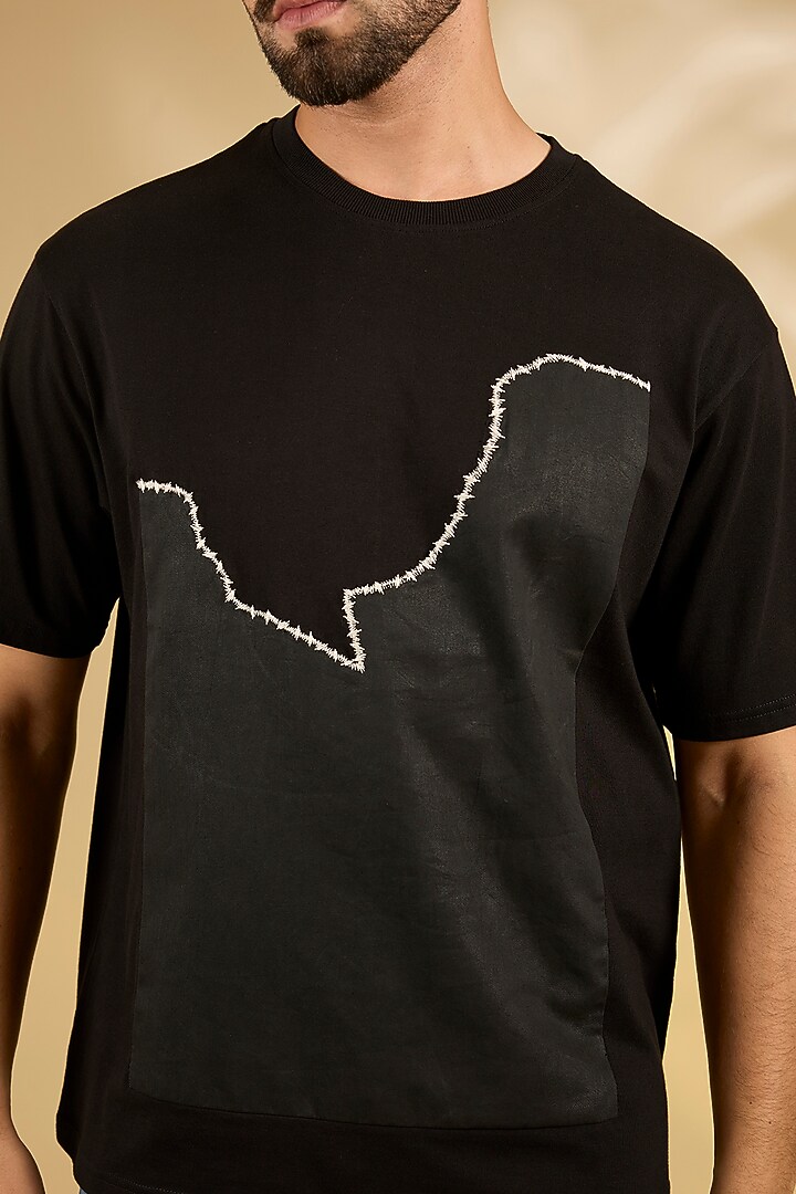 Black Knit T-Shirt by Countrymade at Pernia's Pop Up Shop
