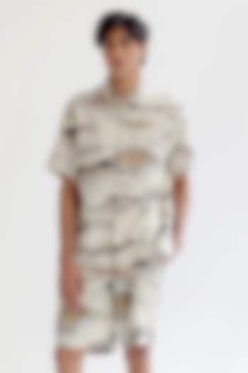 Multi-Colored Linen Party Wear Shirt by Countrymade at Pernia's Pop Up Shop