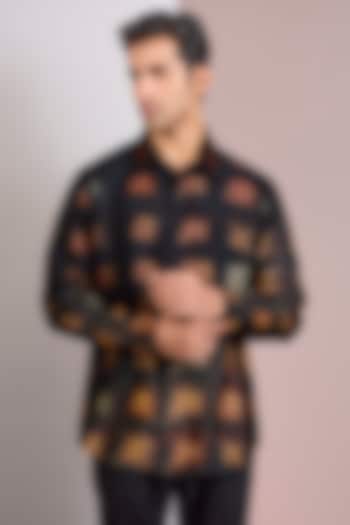 Multi-Colored Cotton Satin Wedding Shirt by Countrymade at Pernia's Pop Up Shop