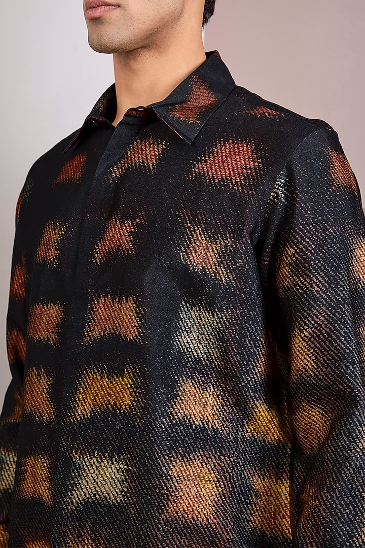 Multi-Colored Cotton Satin Wedding Shirt by Countrymade at Pernia's Pop Up Shop