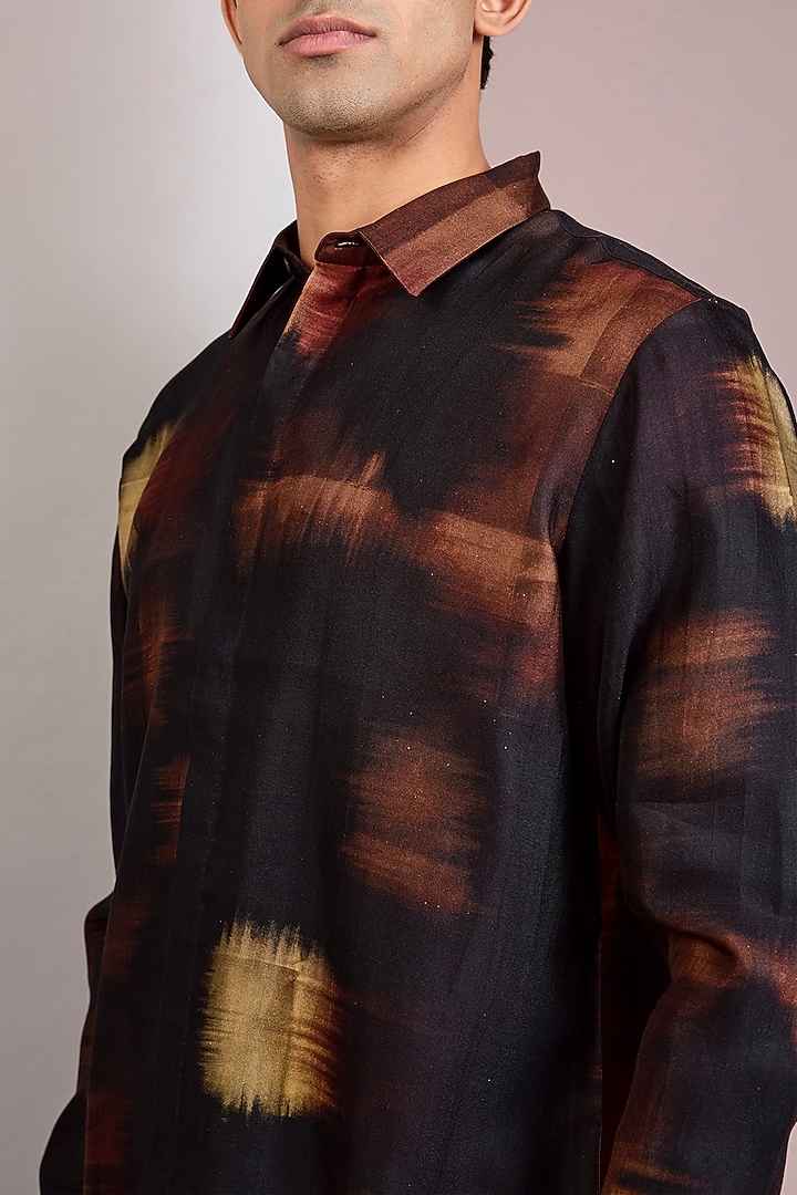 Multi-Colored Cotton Satin Wedding Shirt by Countrymade at Pernia's Pop Up Shop