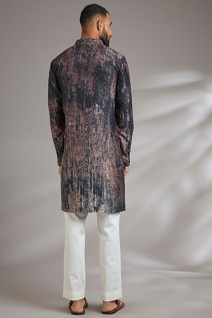 Multi-Colored Spun Silk Printed Kurta by Countrymade at Pernia's Pop Up Shop