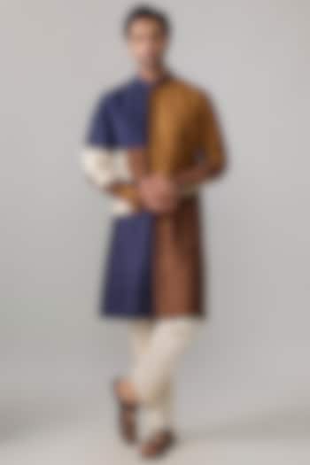 Multi-Colored Dupion Silk Kurta Set by Countrymade at Pernia's Pop Up Shop
