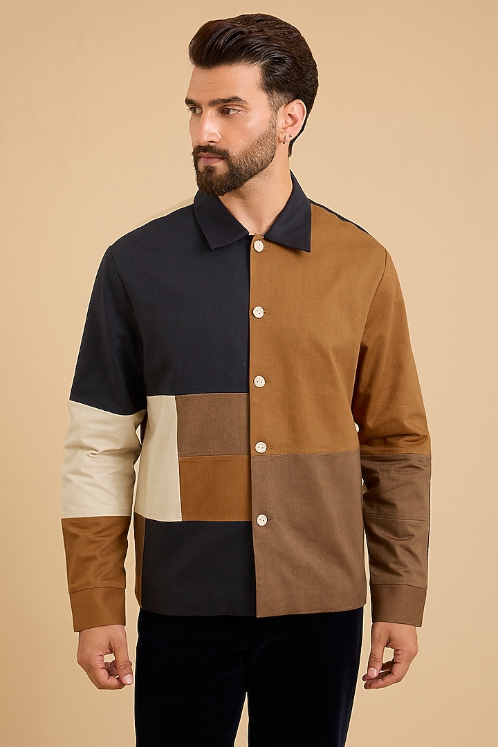 Multi-Colored Cotton Denim Jacket by Countrymade at Pernia's Pop Up Shop