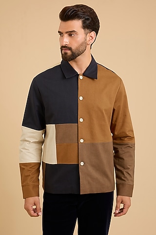 Multi-Colored Cotton Denim Jacket by Countrymade