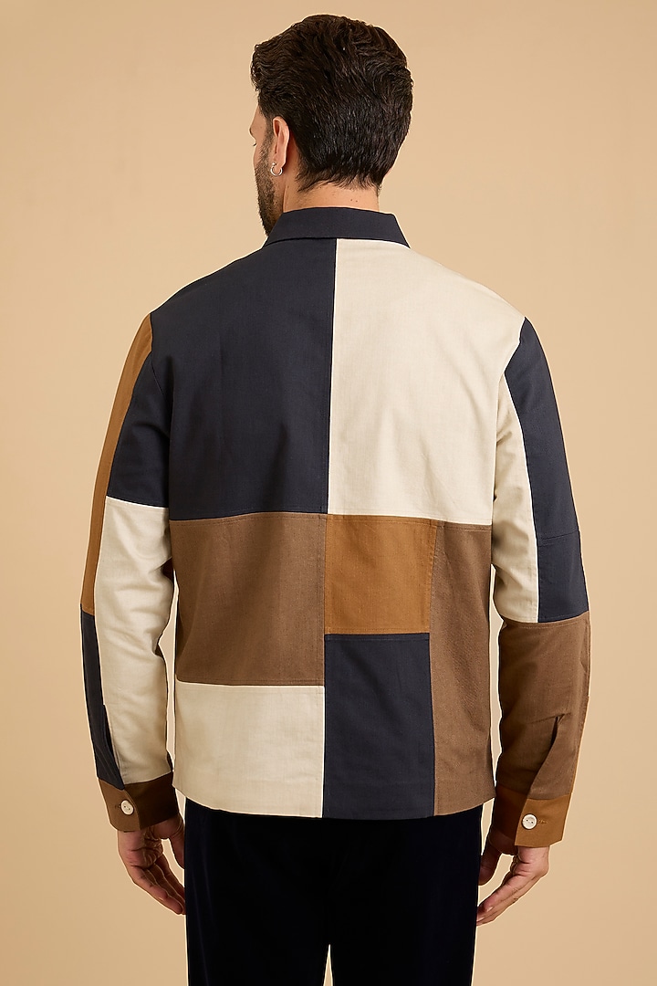 Multi-Colored Cotton Denim Jacket by Countrymade at Pernia's Pop Up Shop
