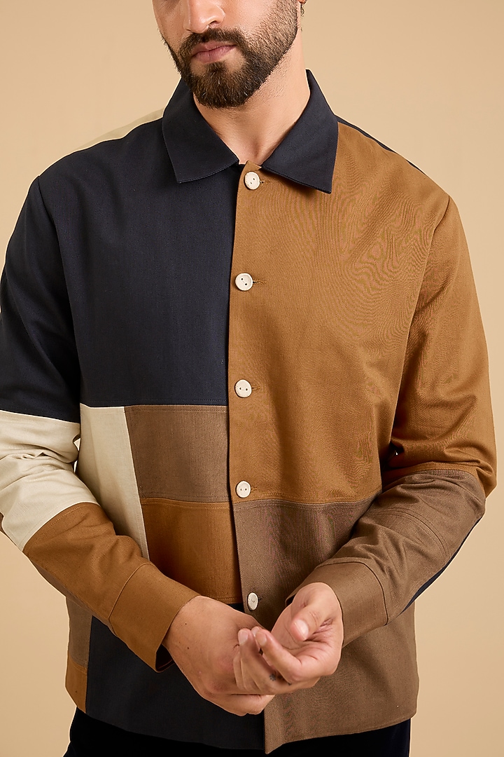Multi-Colored Cotton Denim Jacket by Countrymade at Pernia's Pop Up Shop