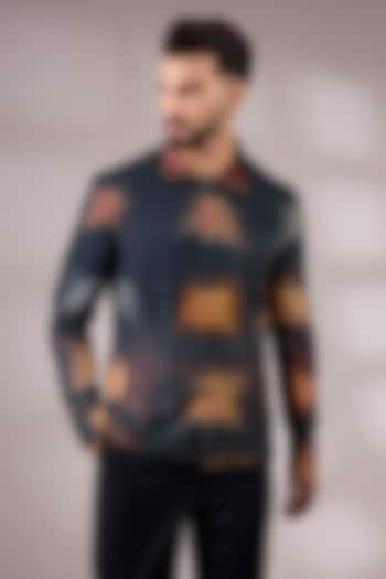 Multi-Colored Cotton Denim Printed Jacket by Countrymade at Pernia's Pop Up Shop