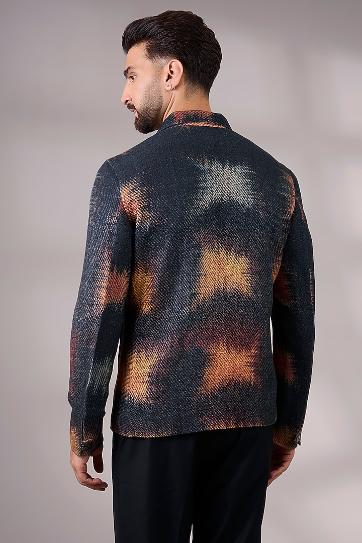 Multi-Colored Cotton Denim Printed Jacket by Countrymade at Pernia's Pop Up Shop