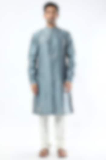 Blue Embroidered Kurta Set by Countrymade