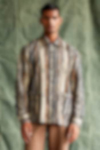 Multi-Colored Brushed Cotton Printed Party Wear Shirt by Countrymade at Pernia's Pop Up Shop