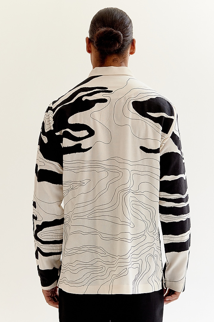 Black & White Cotton Wedding Shirt by Countrymade at Pernia's Pop Up Shop