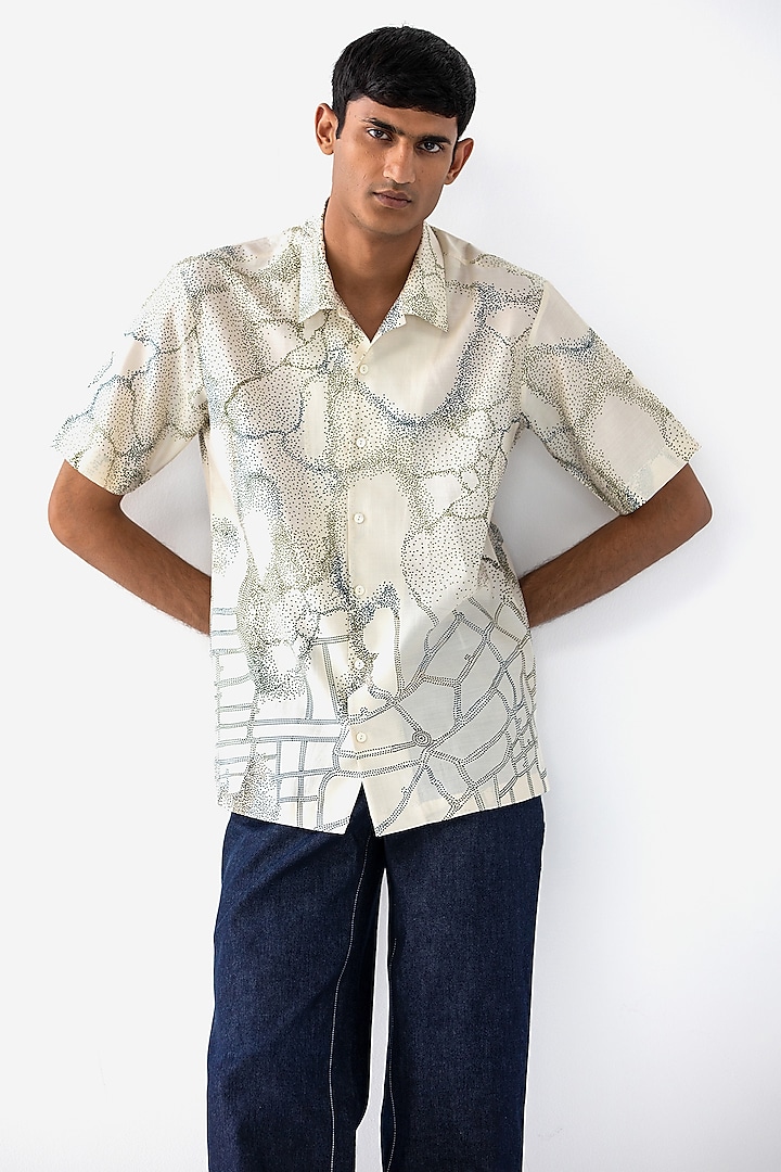 Ivory Cotton Shirt by Countrymade