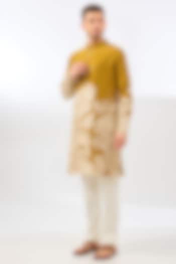 Mustard Chanderi Kurta by Countrymade