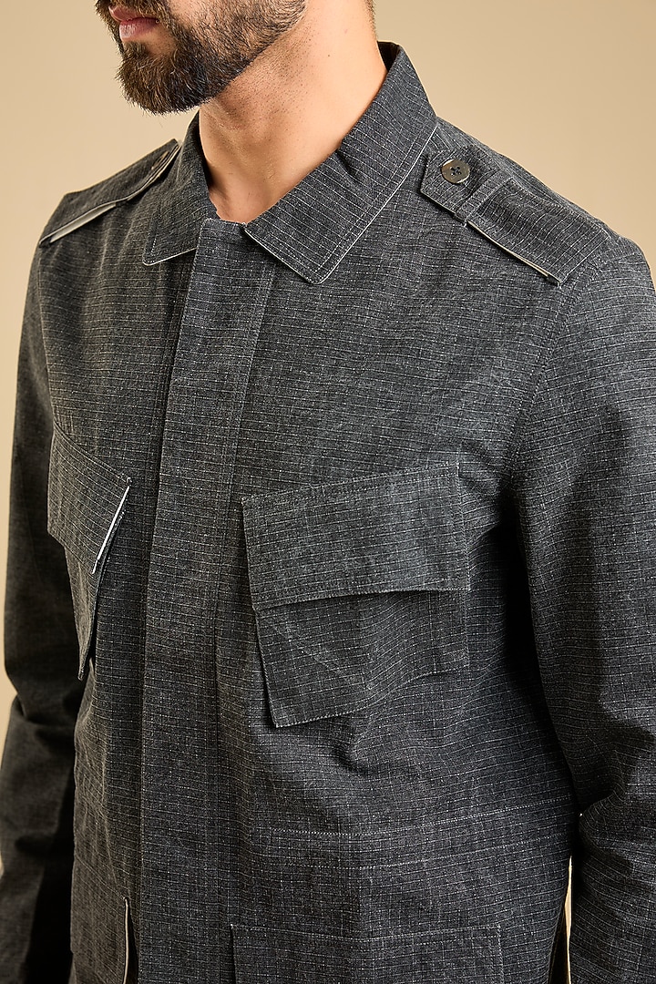 Charcoal Cotton Jacket by Countrymade at Pernia's Pop Up Shop