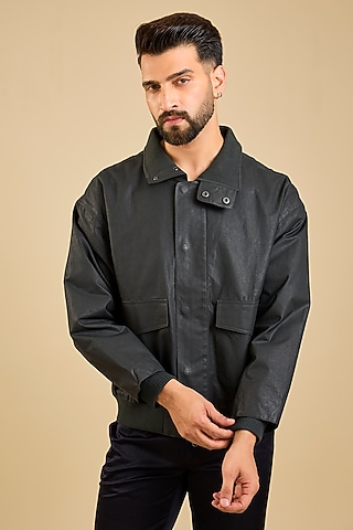 Grey Cotton Jacket by Countrymade