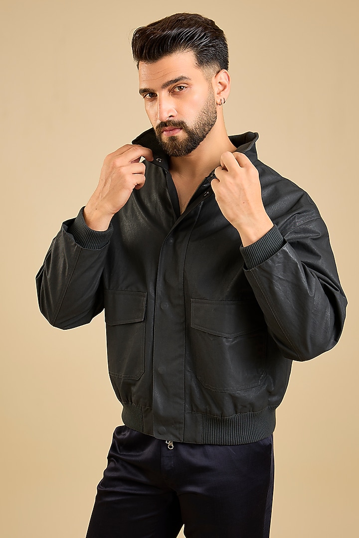 Grey Cotton Jacket by Countrymade at Pernia's Pop Up Shop