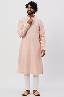 Pink Embroidered Kurta Set by Countrymade-POPULAR PRODUCTS AT STORE