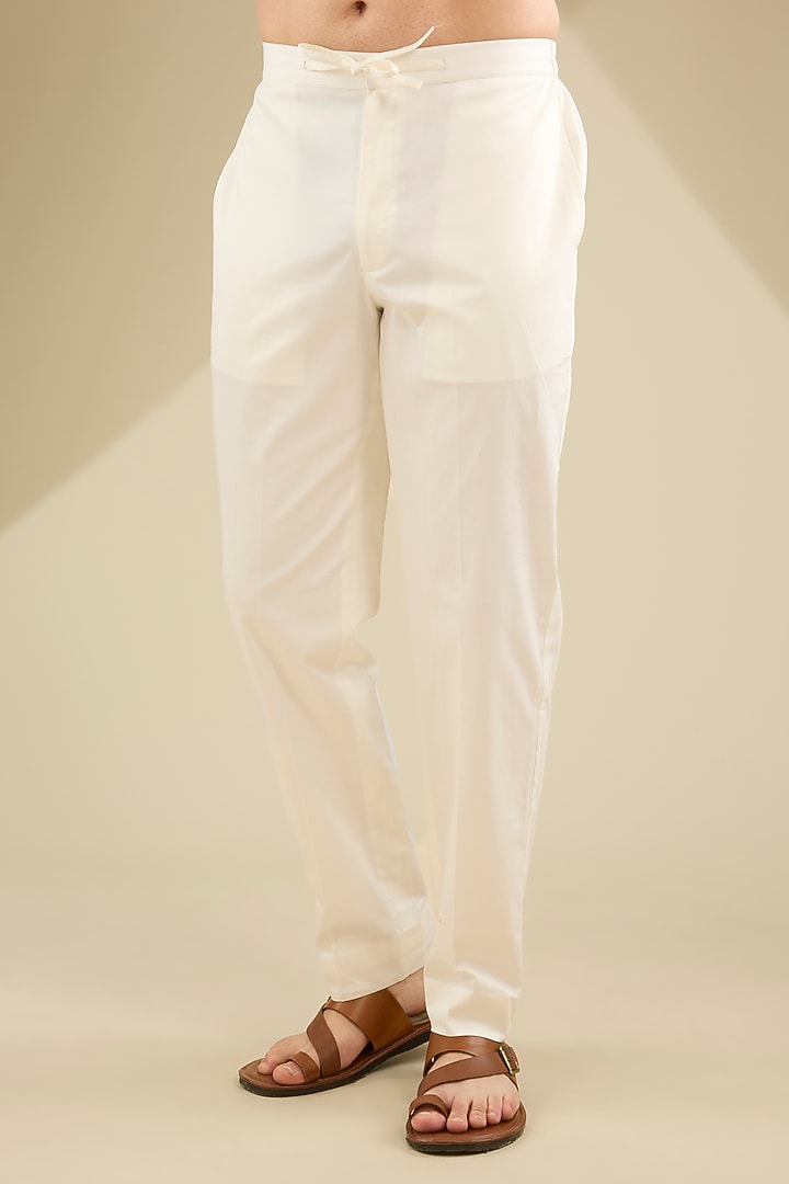 Navy Chanderi Embroidered Kurta Set by Countrymade at Pernia's Pop Up Shop