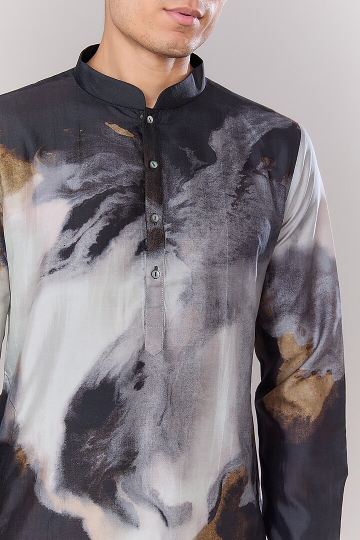 Multi-Colored Cotton Silk Printed Kurta by Countrymade at Pernia's Pop Up Shop