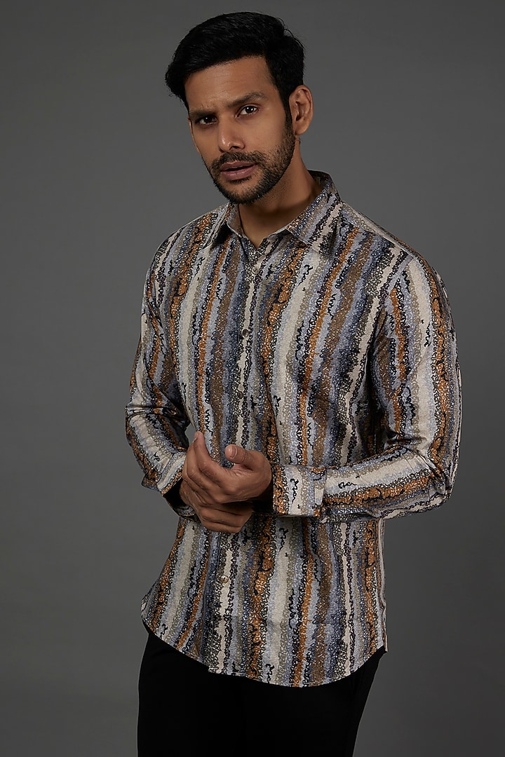Multi-Colored Printed Shirt by Countrymade