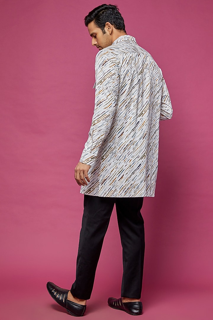 Ivory Cotton Satin Kurta by Countrymade at Pernia's Pop Up Shop
