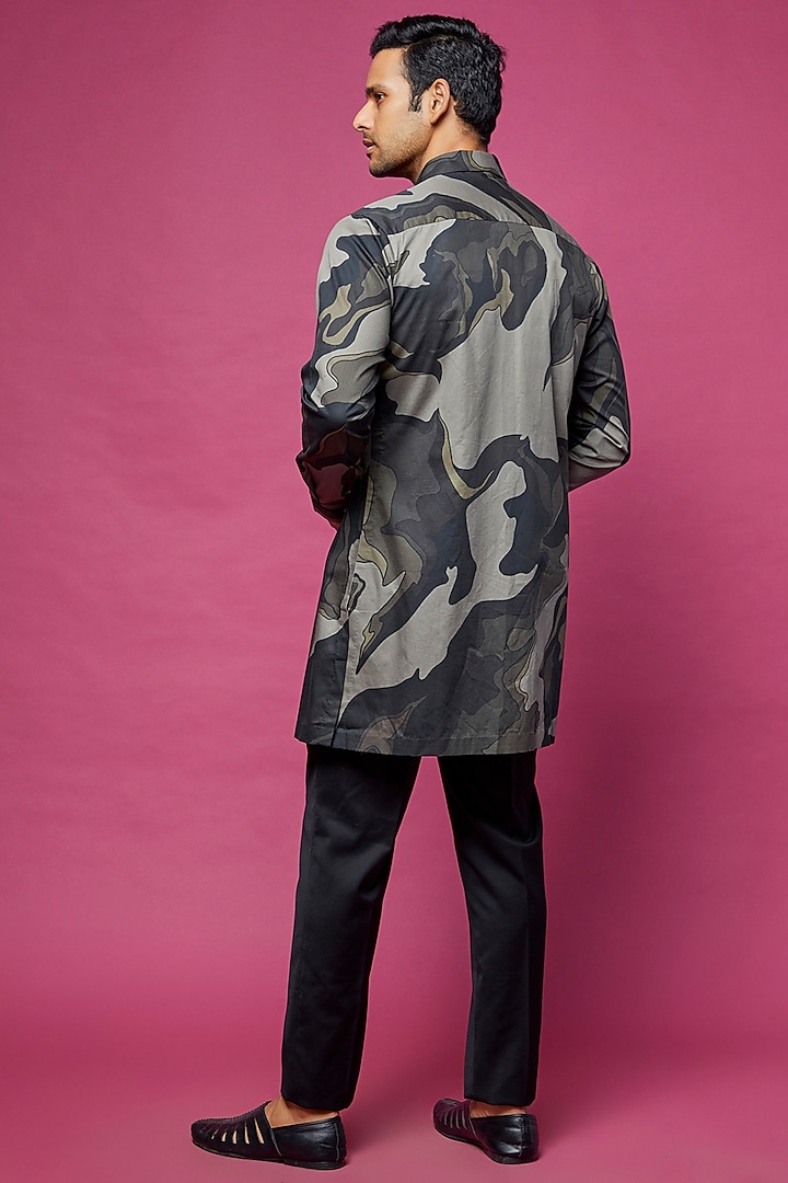 Multi-Colored Cotton Satin Printed Kurta by Countrymade at Pernia's Pop Up Shop